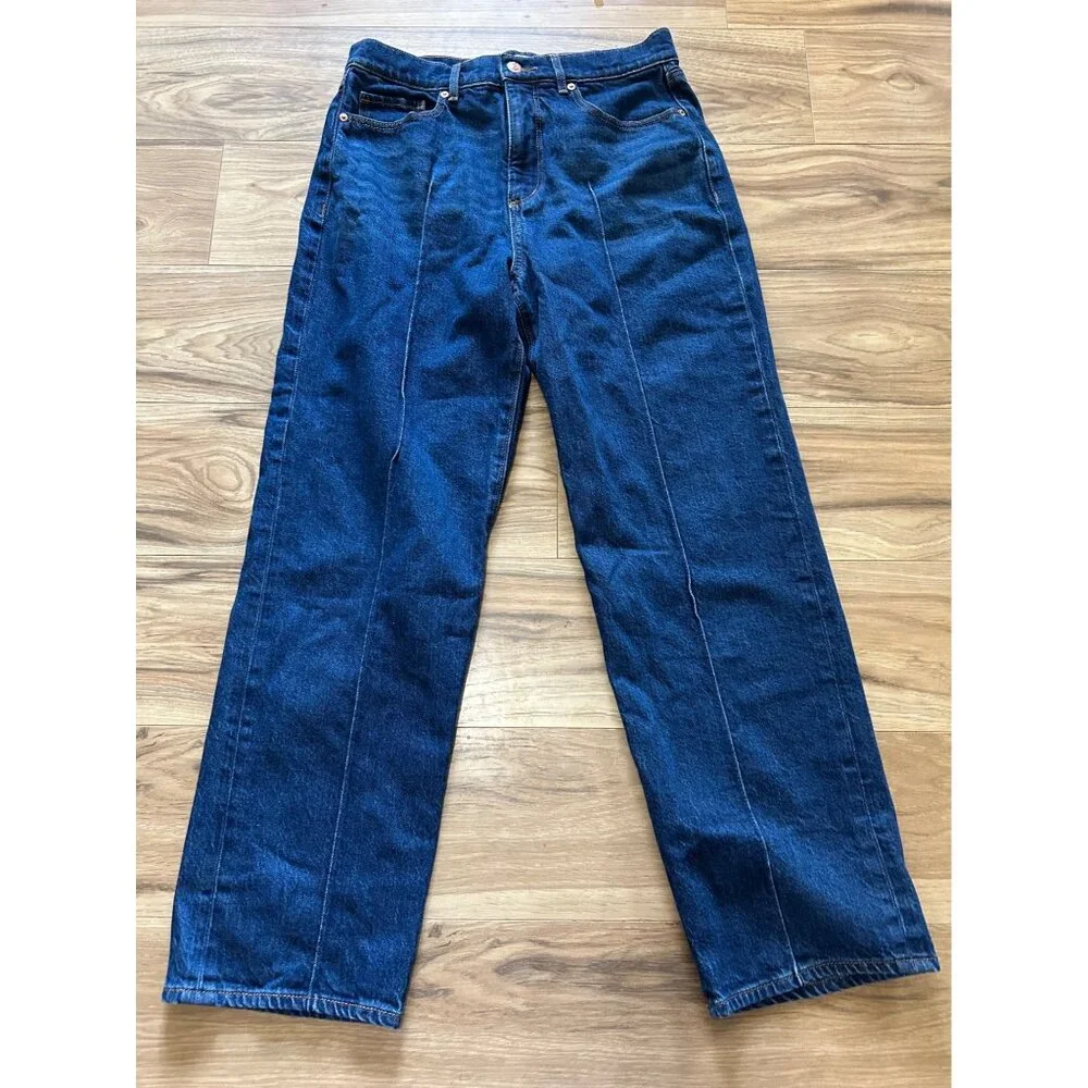 Loft Jeans Women’s 4 Pleated Baggy Wide Leg Straight Hippie‎ BOHO Minimalist